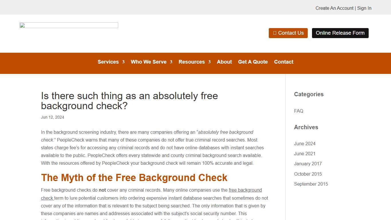 Is there such thing as an absolutely free background check? - PeopleCheck
