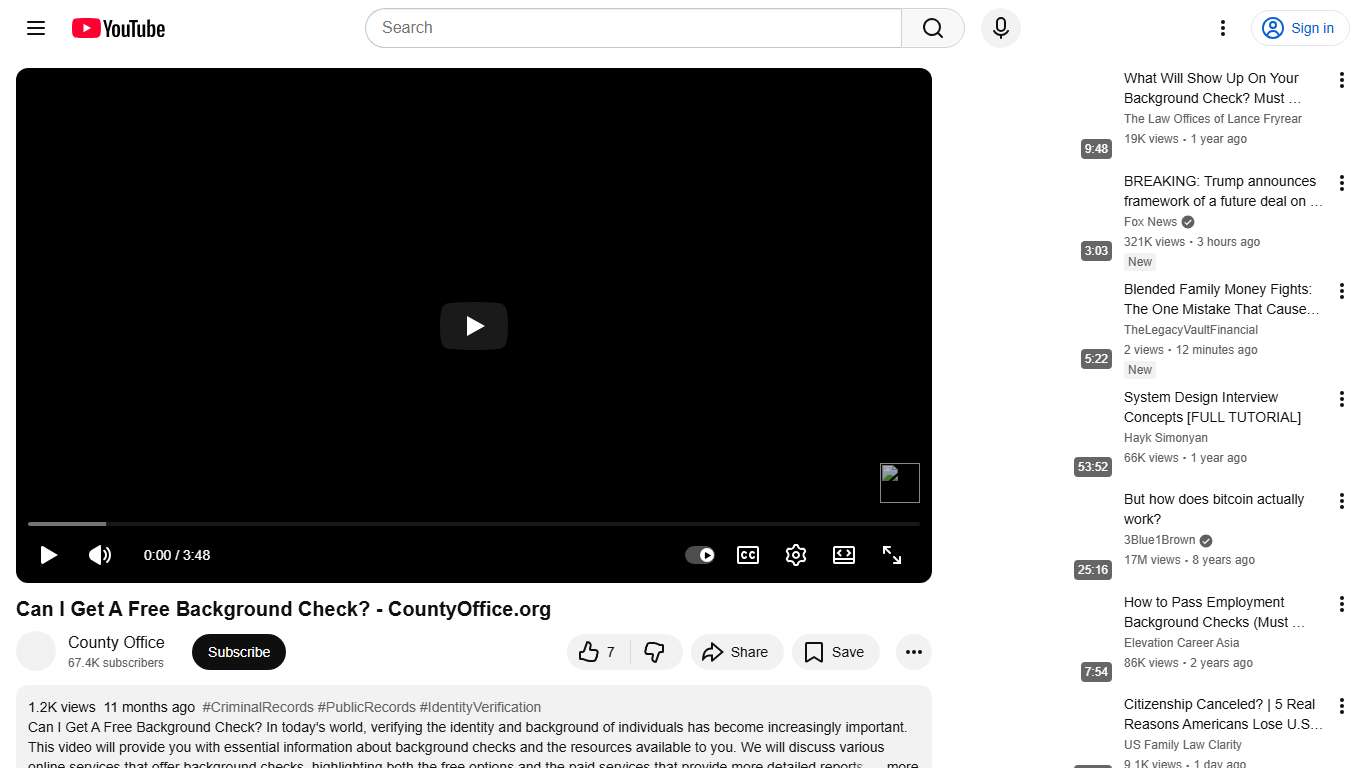 Can I Get A Free Background Check? - CountyOffice.org - YouTube